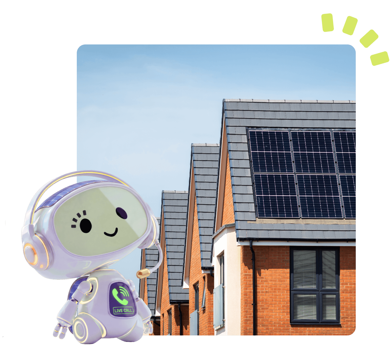 Solar panels on household roofs