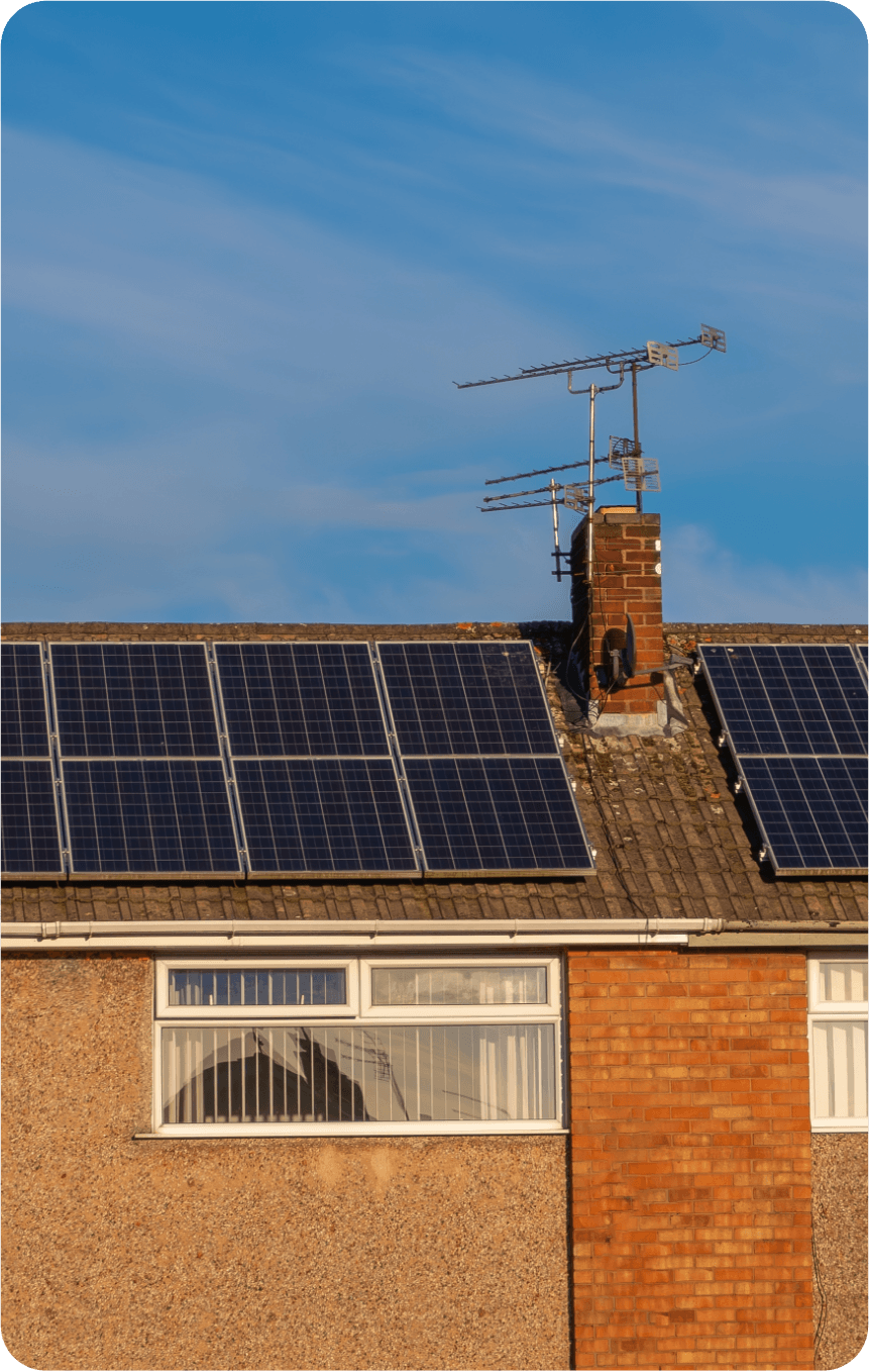 A UK house with solar panels