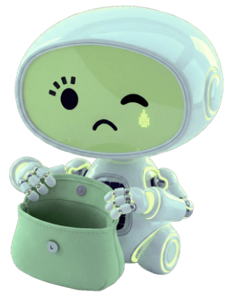 Illustration of Robot with empty purse